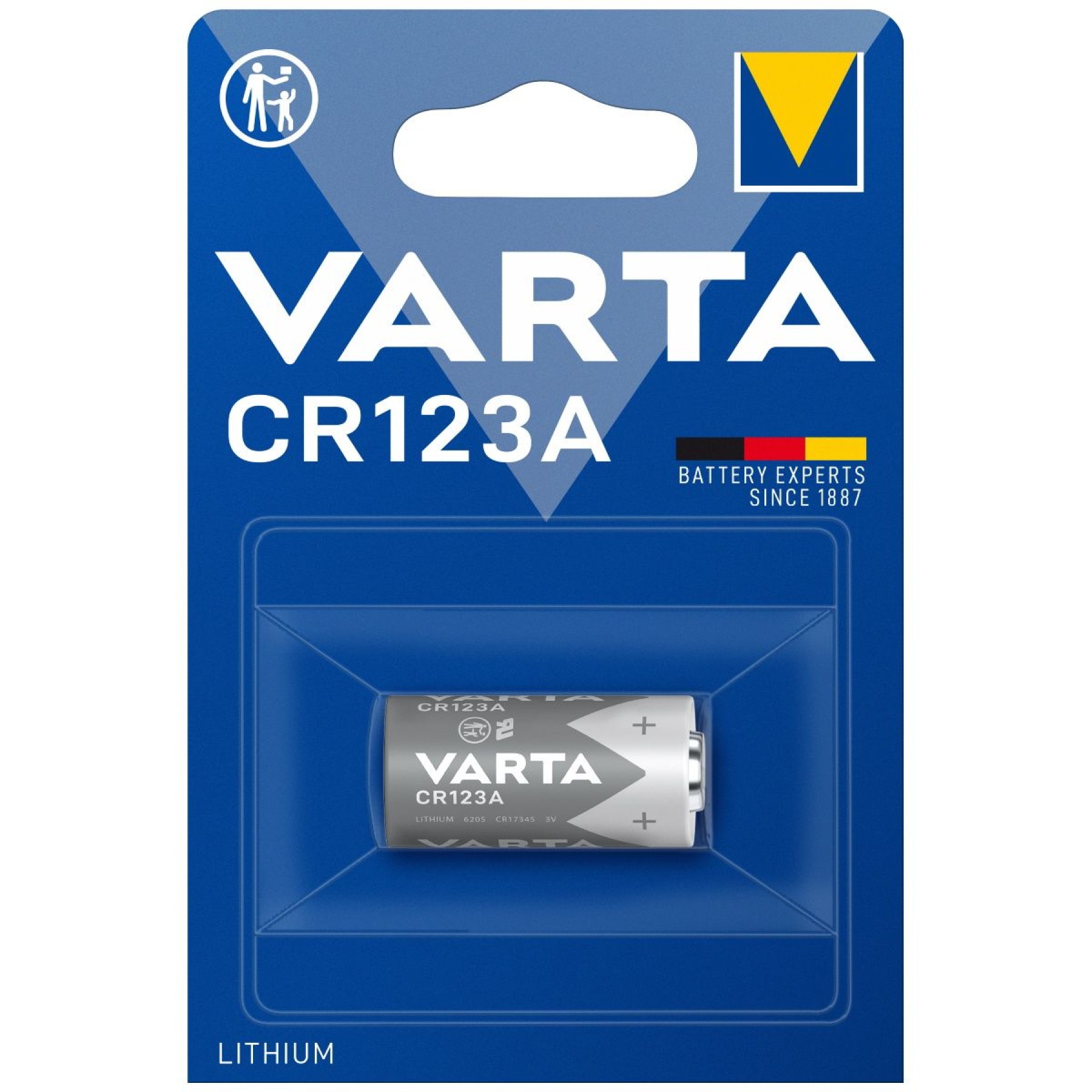 VARTA CR123A Professional Lithium battery 3V 6205 pack of 1